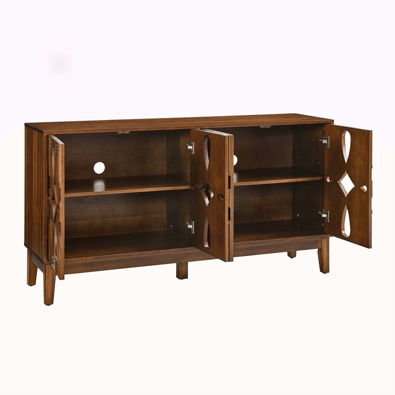 Buffet 60,5 "Mid Century, Noyer