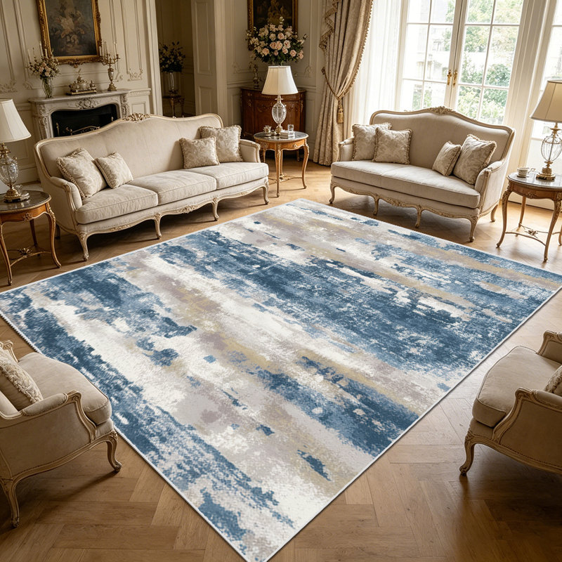 1PC Distressed Vertical Striped Abstract Vintage area rugs, Soft and Comfortable, easy-to-maintain, machine washable Indoor floor mat, suitable for living room, bedroom, dining area, entryway, patio, porch, Home Decor, Outdoor Decor.