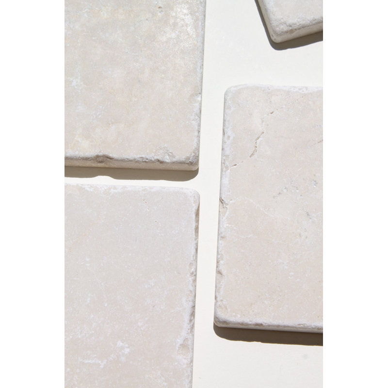 Ensemble de sous-verres en marbre, White