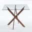 Table de salle à manger avec plateau en verre-1903500371
