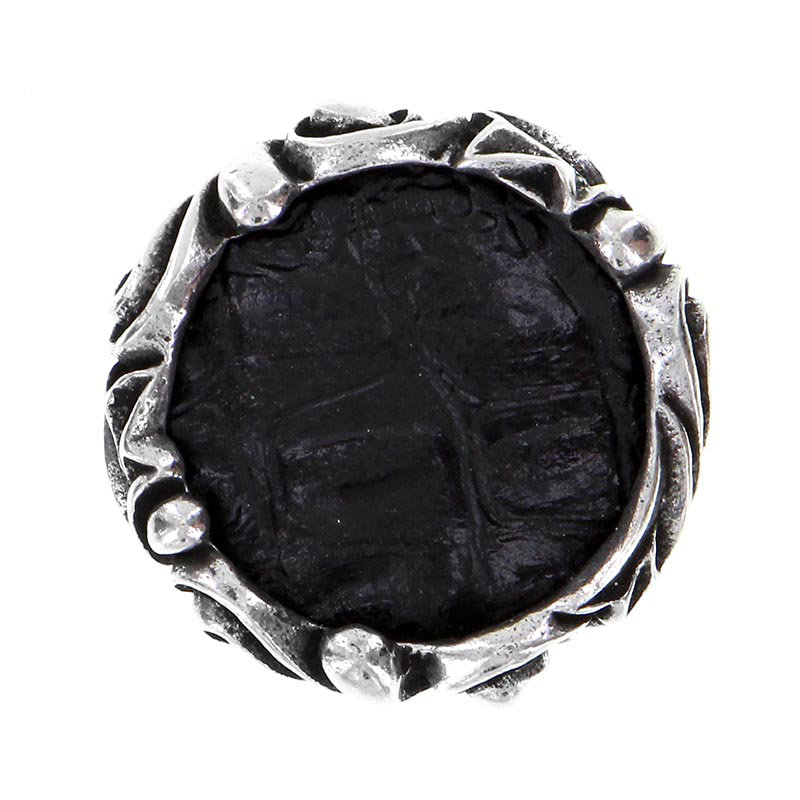 Liscio Novelty Knob, Antique Silver