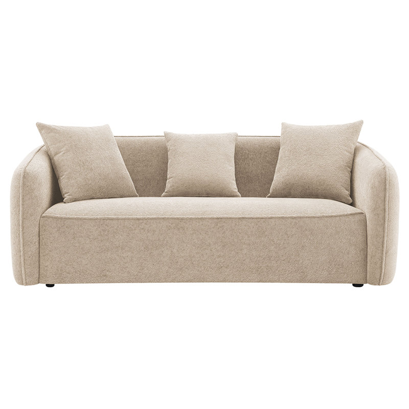 Keith Sofa W/3 Pillows, Beige
