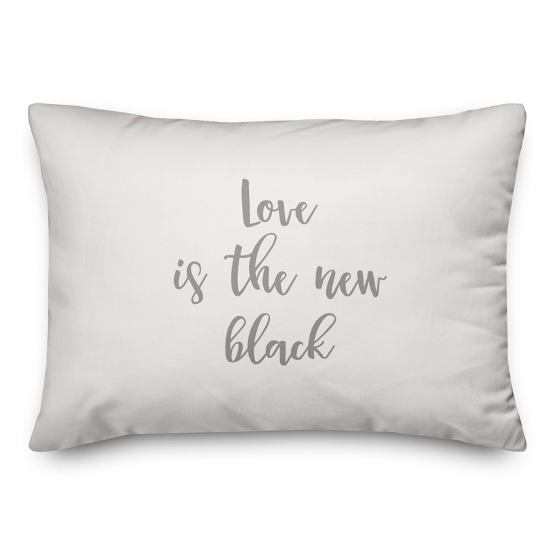  Coussin décoratif Love Is The New, Gris / blanc