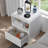 Nightstand Set Of 2, Bedside Table With Drawer Storage And Open Compartment, Nightstands End Table 22" Large Curved Edge Design Night Stands For Bedroom Living Room Sofa Office-1759616638