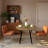 35.43 Inch Round Dining Table, Small Circle Kitchen Table With Metal Black Legs For 2-4 People,Modern Dining Room Table