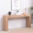 Rustic Wood Console Table with Natural Log Accent