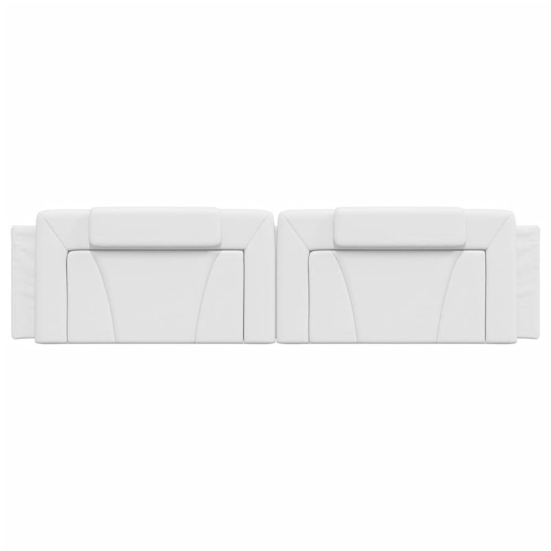 Ebern Designs Headboard Cushion Faux Leather, King, White