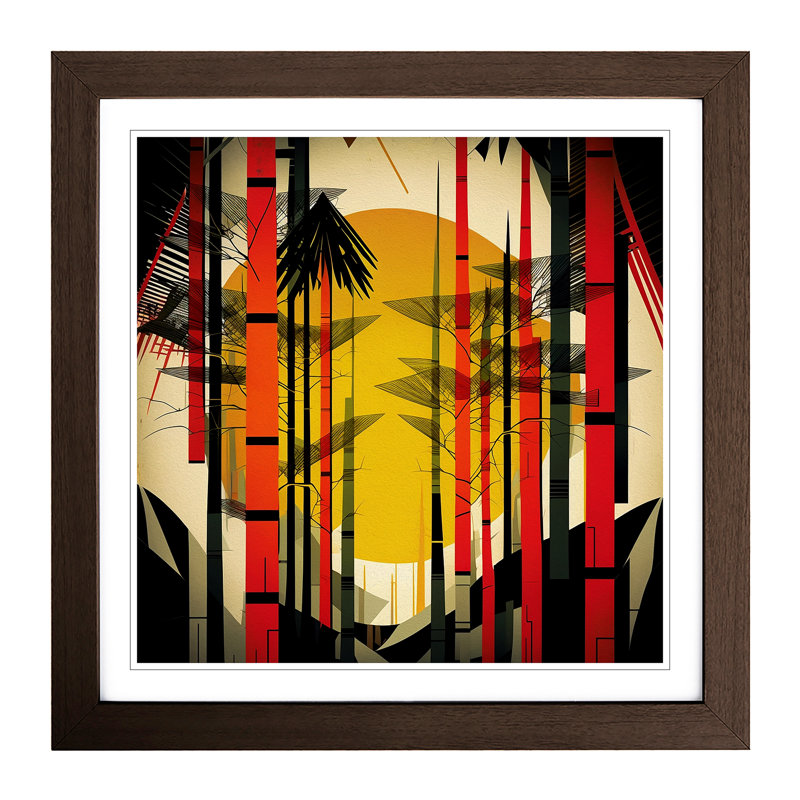 Single Picture Frame Print on Wood, Walnut