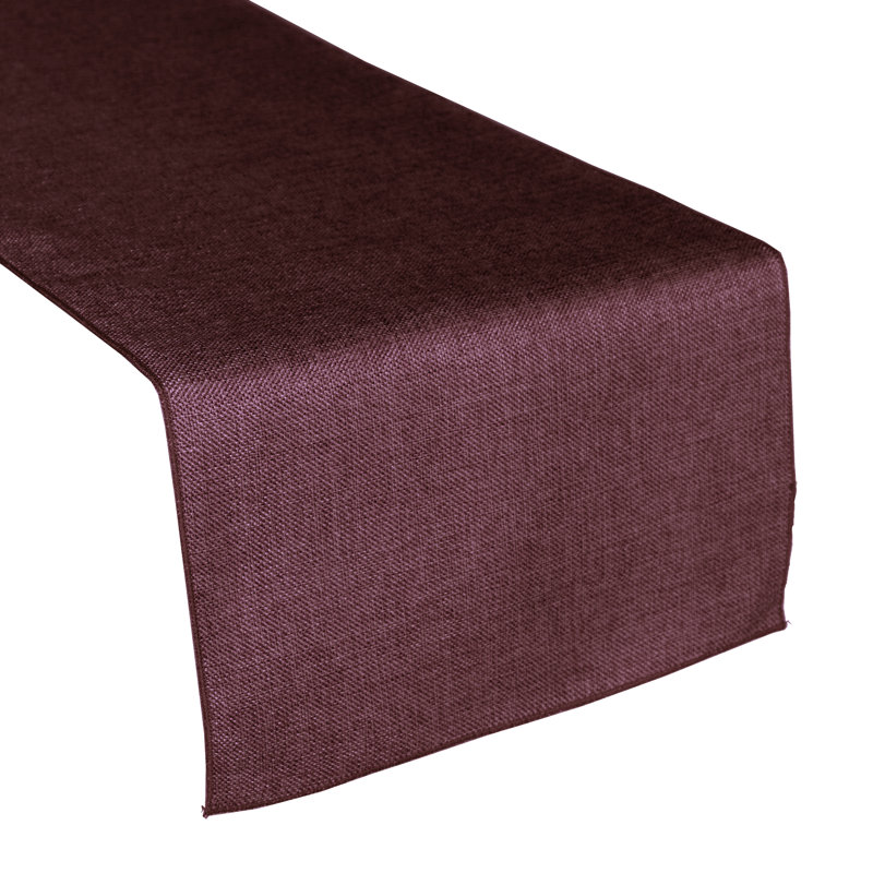 Chemin de table de couleur unie Iona-Lilly, 108 po x 12 po, Aubergine