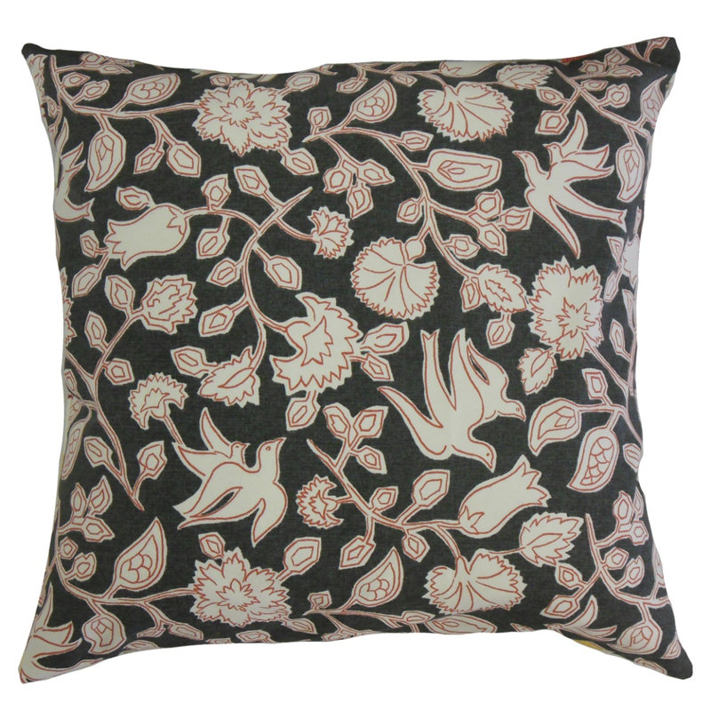 Xylia Pillow Cover & Insert, 20" x 20", Persimmon, Square