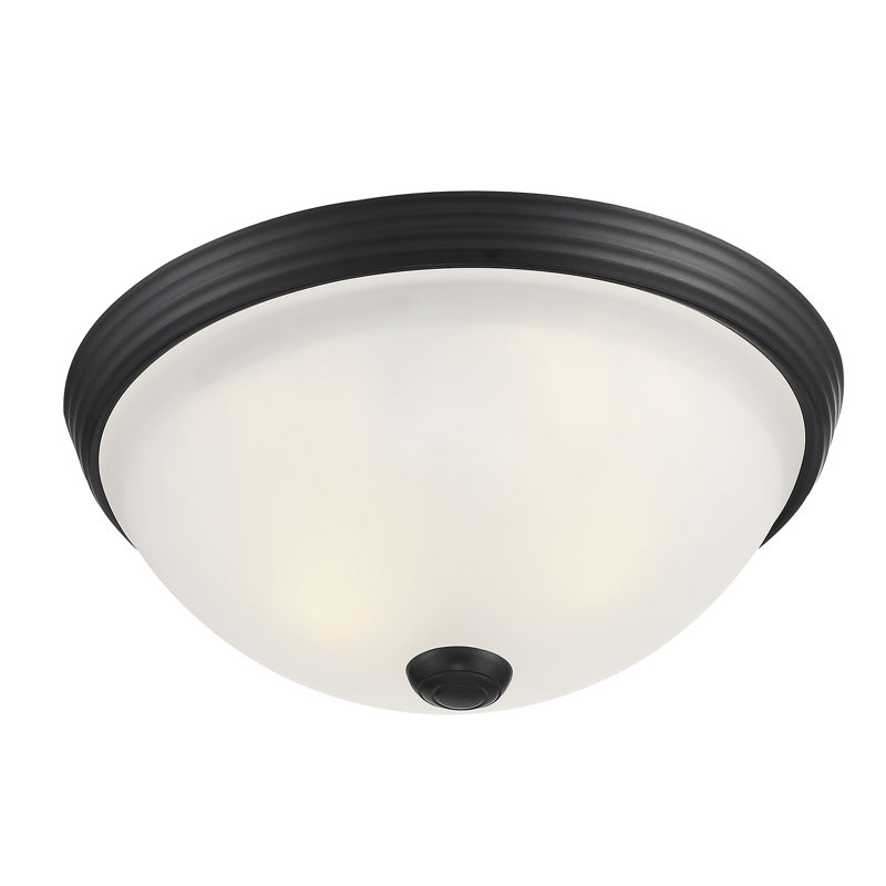 Plafonnier encastré 2 lumières Breanna, H 4,5 po x l 11 po x P 11 po, Noir