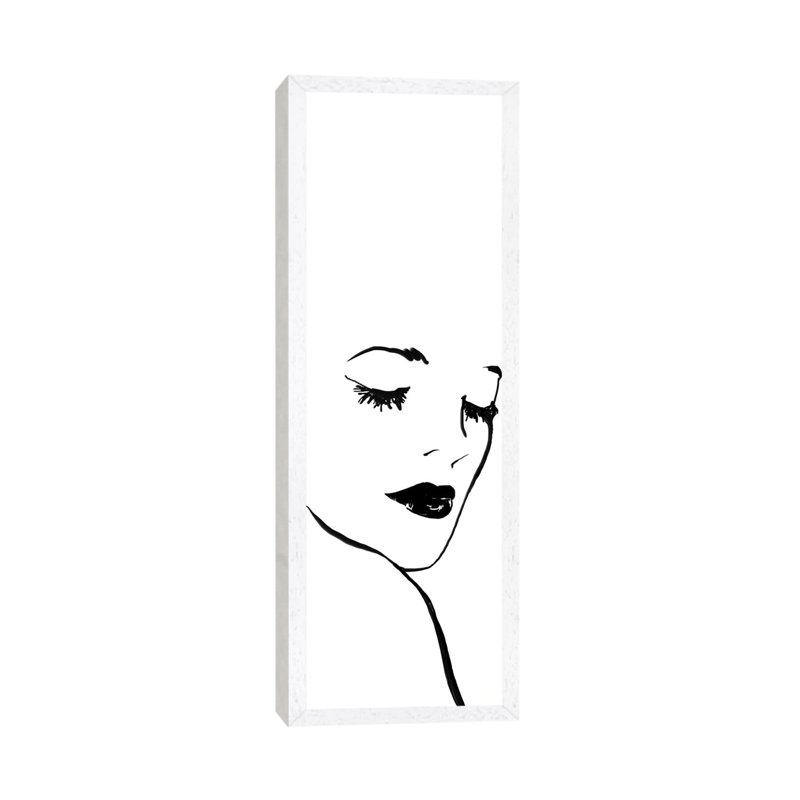 Fashion Sketch I by Carol Robinson - Panoramic Print on Canvas, White Framed, 152.4 cm H x 50.8 cm W