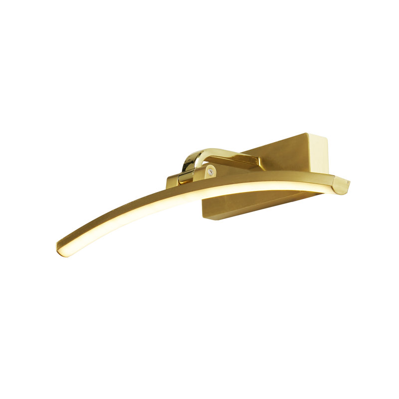 Hardwired LED Wall Mounted Picture Light, 9cm H x 40cm W x 13cm D, Satin Brass