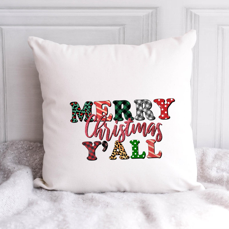 Christmas-06 Reversible Throw Pillow, 14" x 14"