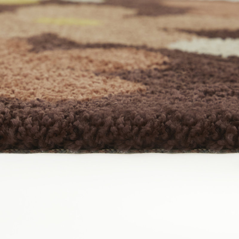 Tapis rond brun / rose pour enfants Daphne