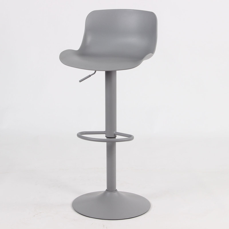 Adjustable Height Counter Stool with Metal Frame, Grey