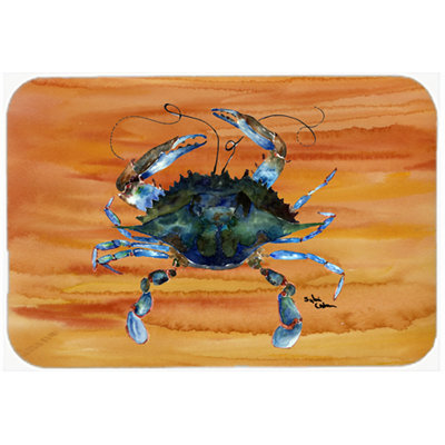 Crab Light Orange Glass Cutting Board