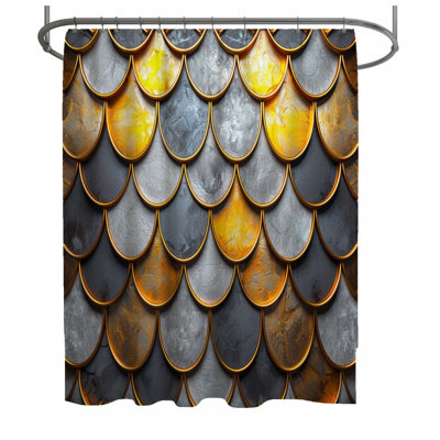 Scaly Texture Abstract Shower Curtain