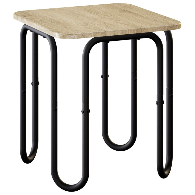 Coffee Table, 45cm H x 40cm W x 40cm D, Sonoma Oak / Black, Sonoma Oak