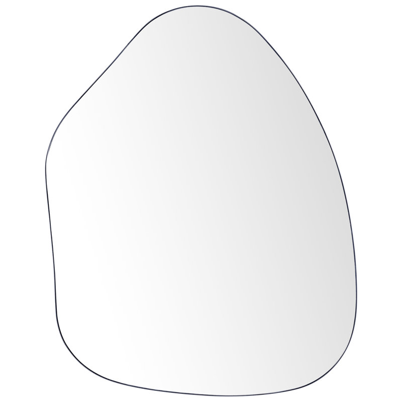 Ocko Metal Wavy Wall Mirror, Black