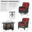 Wendye 7-Piece Outdoor Set With Fire Pit Table, Swivel Chairs & Side Tables For Patio-1878490069