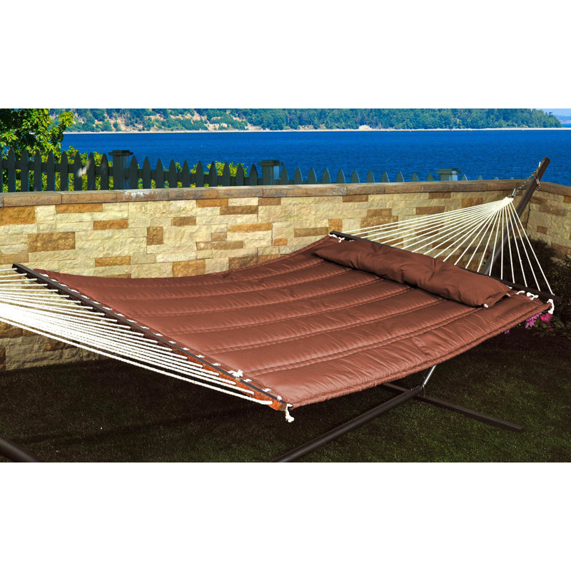 Hamac de camping double matelassé Calla, Brun
