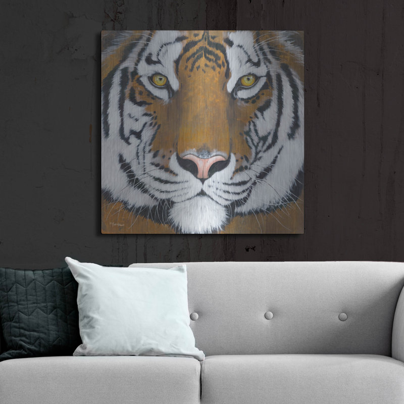 " Tiger Gaze " by Britt Hallowell, 36" H x 36" W