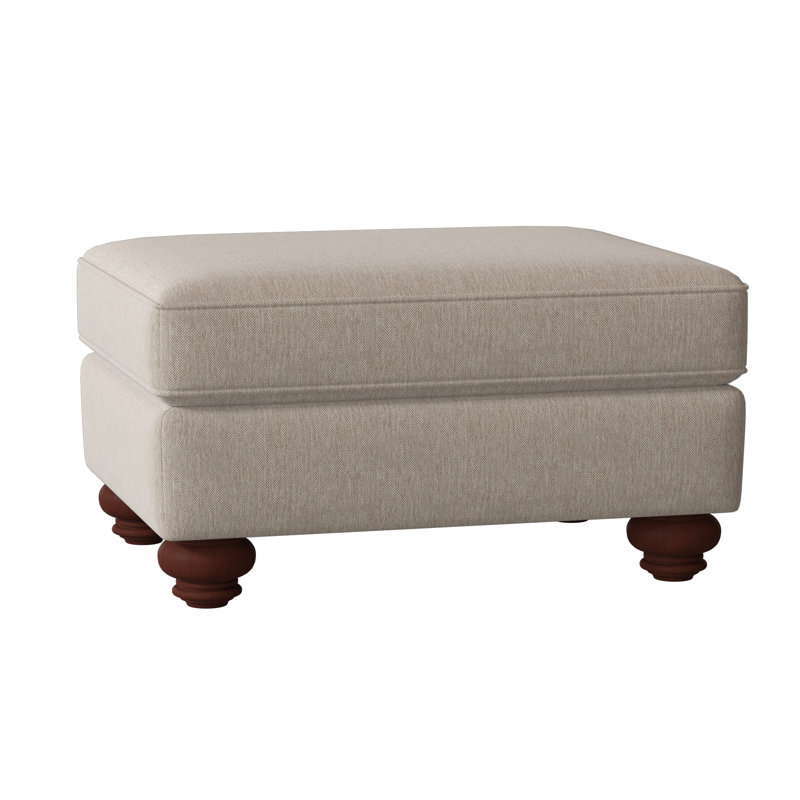 Woodburn 33" Rectangle Standard Ottoman, Manhattan, Index 41 Taupe Performance Twill