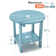 8 Inch Round Outdoor Side Table Adirondack Plastic/Resin Patio Side Table Weather Resistant End Table With Storage Shelf(Set Of Two)