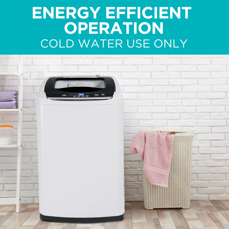 Compact White Stainless Steel Top-Loading Portable Washer