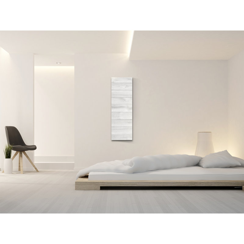 White Tempered Glass Radiant Wall Mounted Heater, 16x48