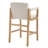 Modern Farmhouse Bar Stool - Upholstered Seat & Back With Solid Wood Frame-120542273