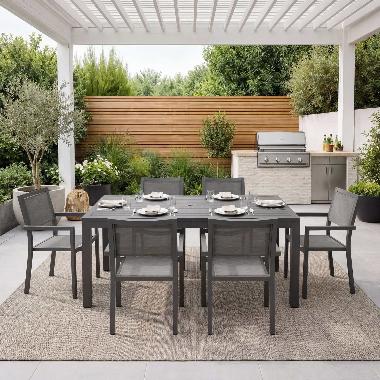 Vegas 64'' Aluminum Outdoor Dining Table