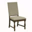 Ensemble de 2 chaises de salle à manger en bois avec garniture cloutée beige