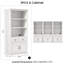 Bibliothèque de 71 po de hauteur avec lumières DEL, station de charge et prise de courant, 2 tiroirs et 2 portes-130515410