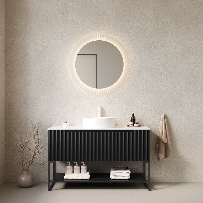 Meuble-lavabo moderne (doit inclure le meuble-lavabo et le lavabo) avec rangement