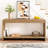 3 - Drawer Vertical Slatted Console Table With Rounded Edges, Brown And Wood Veneer, Stable For Home Drawers, Groove Design, Round Edge, Ample Storage In-1280418908