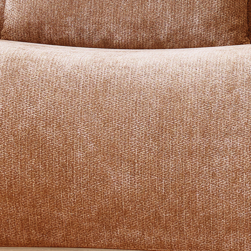 Chaise rembourrée sans accoudoirs, Orange