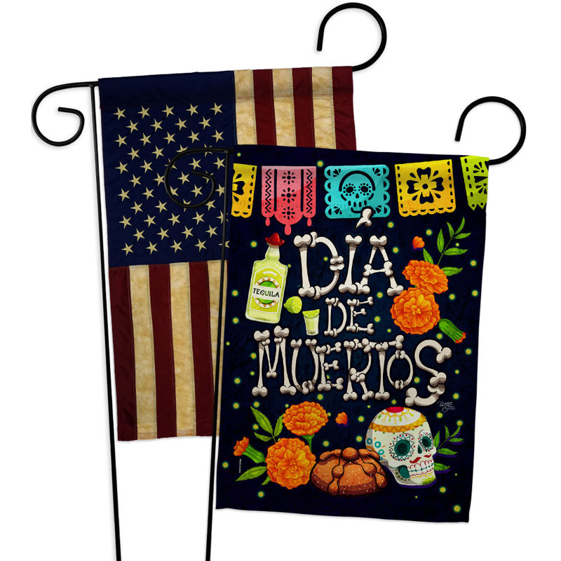 Drapeau de jardin en polyester 18,5 x 13 po All Souls 'Day