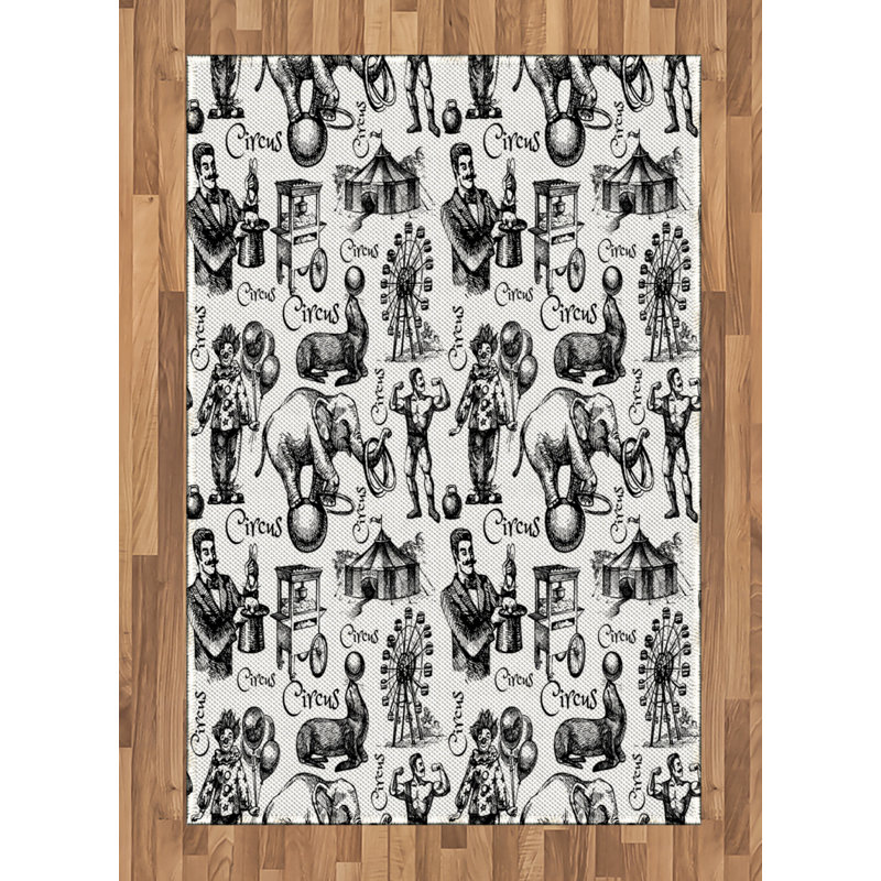 Modern High Density Long Fiber Poly Threads Decorative Area Rug Carpet, Rectangle 4' x 5'8"