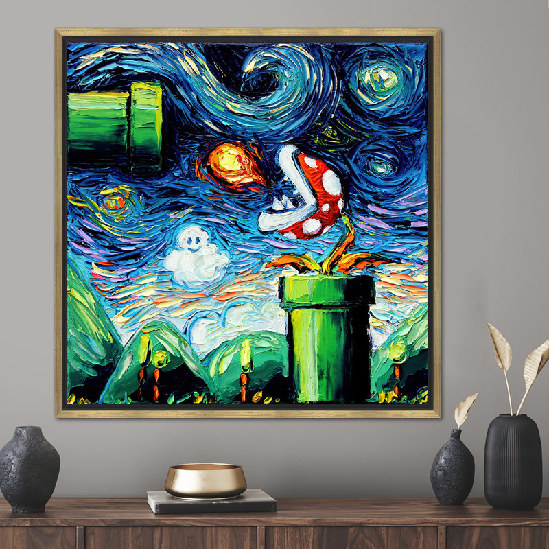 Print on Canvas, 20 cm H x 20 cm W, Gold Floater Framed