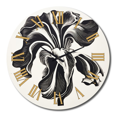 Horloge murale noire et blanche