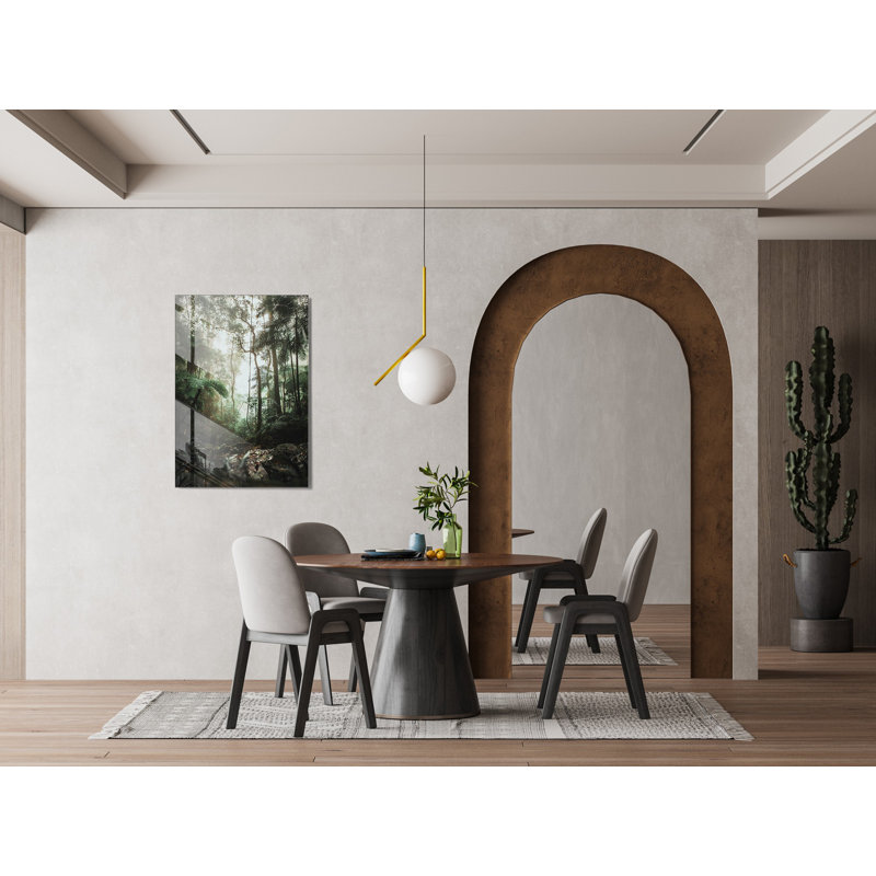 Peinture élégante en verre trempé, 17,7 po x 25,6 po | 100% verre trempé, épaisseur: 0,16 pouce | Superbe art mural pour la décoration intérieure, parfait pour le salon, la chambre à coucher et les espaces de bureau, durable et facile à nettoyer