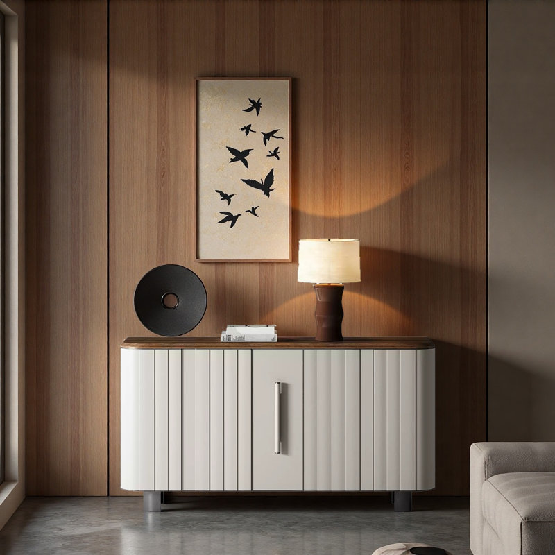 Buffet décoratif italien de luxe italien, H 35,43 po x l 70,87 po x P 17,72 po