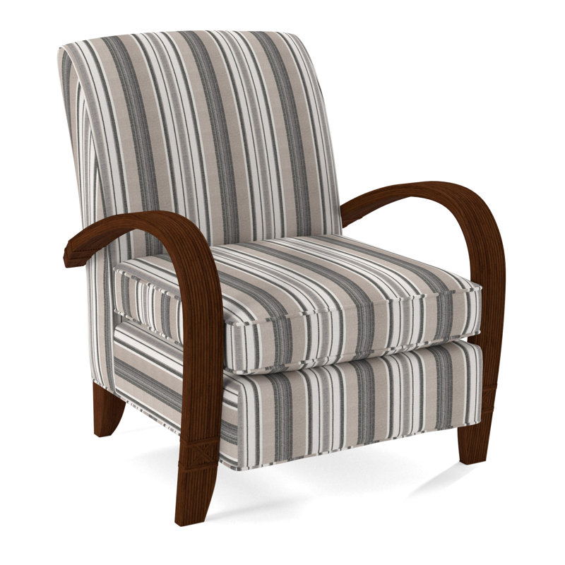 Vero Armchair, Coffee, White Performance Fabric; 0851-94