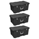 Sterilite Wheeled Footlocker, Plastic Utility Storage Container, 3 Pack