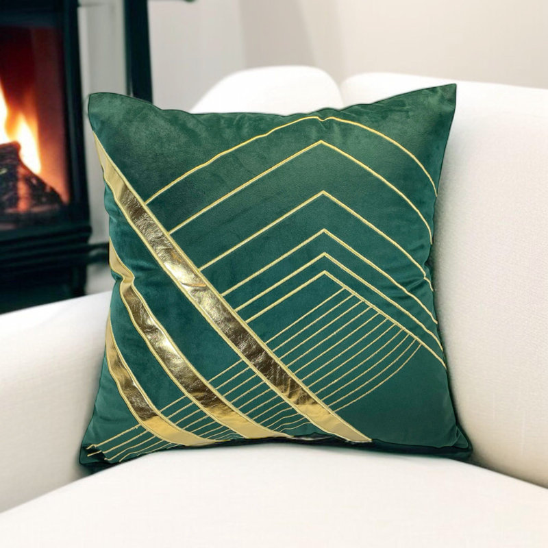 Housse de coussin en velours, Vert