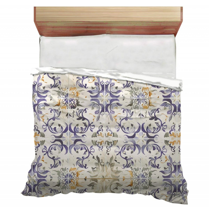 Trendy Floral Plush Microfiber / Polyester Comforter, Twin Extra Long Comforter