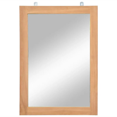 Glenville Wood Flat Wall Mirror