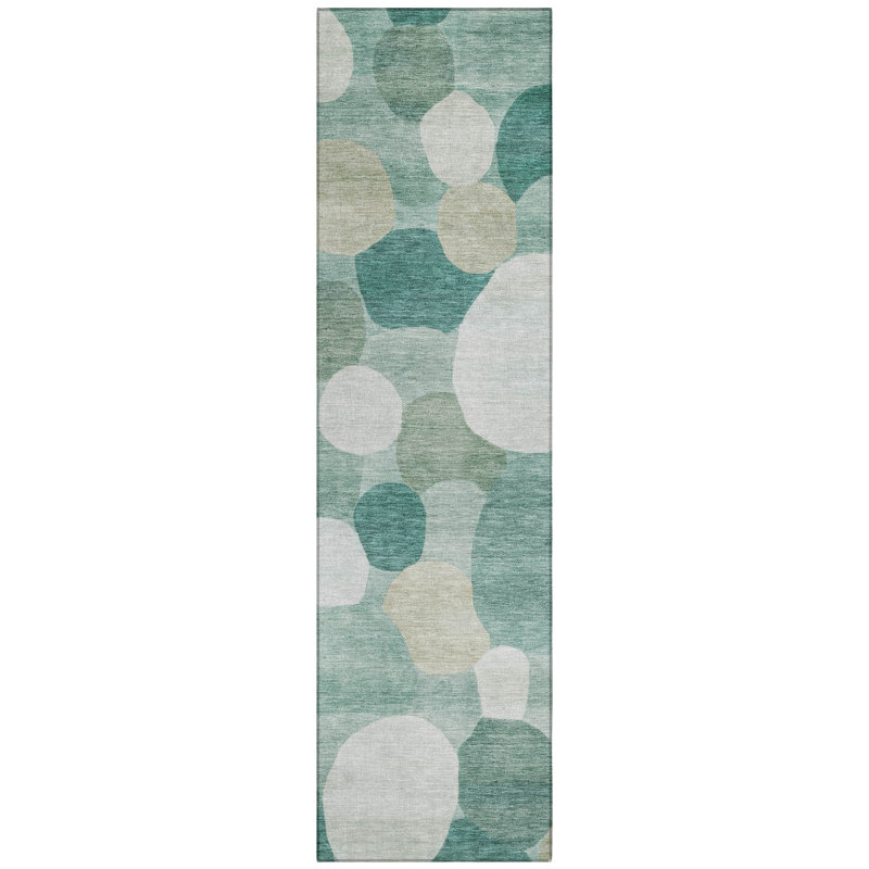 Machine Washable Indoor/Outdoor Jozwiak ACN2375 Geometric Rug, Runner 2'3" x 7'6"